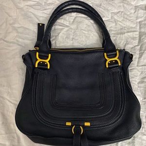 Chloe Small Marcie Black Leather Satchel- Like NEW